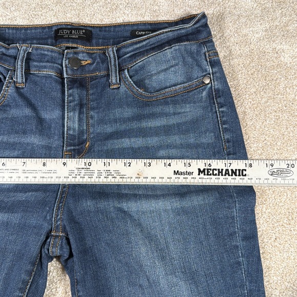 Judy Blue Capri Fit Blue Jeans Womens 9/29 (FITS 29 X 24.5) Stretch Denim - Picture 11 of 12